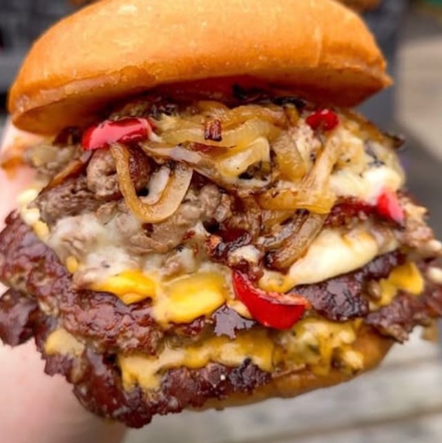 Big Mikes Cheese Steak Smasher.